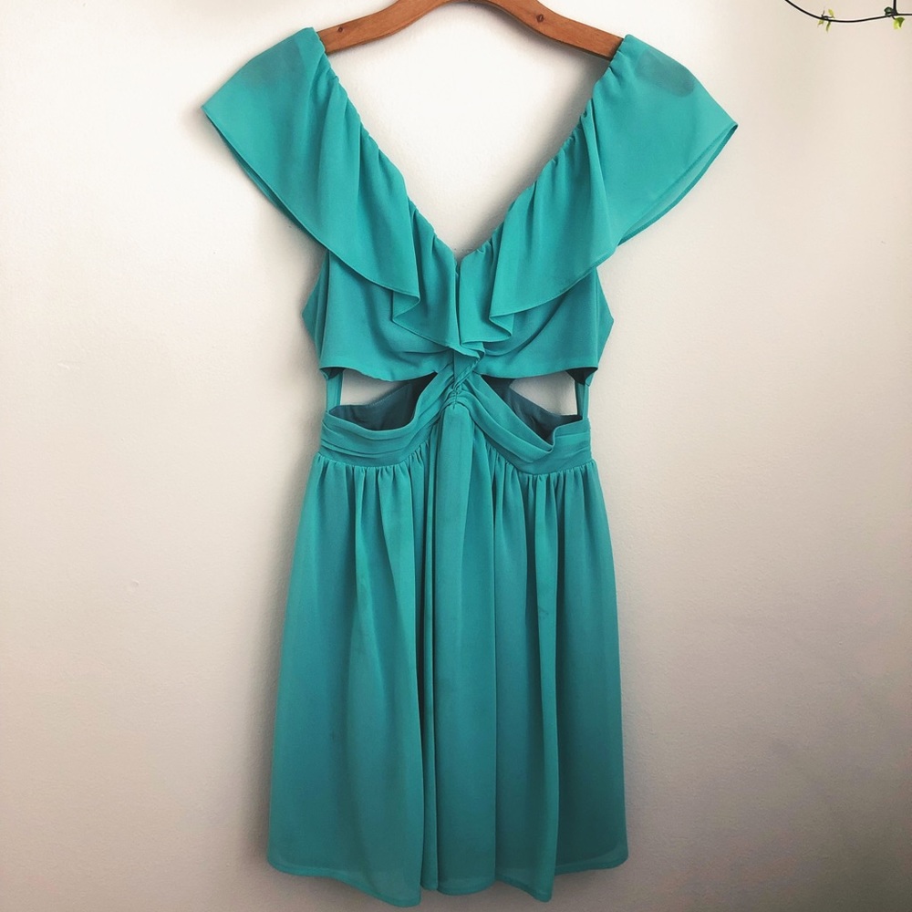 Turquoise skater dress